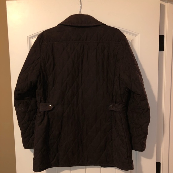 Jones New York Brown Quilted Coat Size Medium - Picture 4 of 6